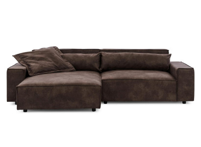 Braunes L-förmiges Stoffsofa Weiches Sofa für das Wohnzimmer Hochwertige Sofas