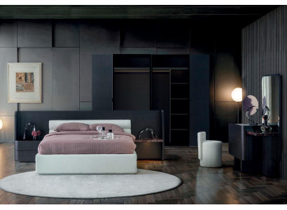 Schlafzimmer Set Modern Schwarz Weiß Edel Bett Schrank Komplett