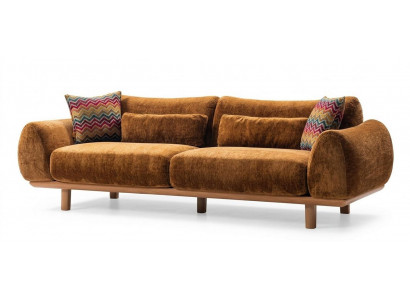 3-Sitzer-Sofa bequem weich geräumig moderner Stil braun