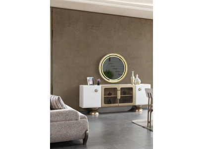 Konsole Spiegel weiß goldfarben Schlafzimmer Wohnzimmer neu modern