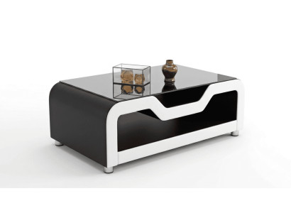 Couchtisch Modern Schwarz Weiß Hochglanz Elegant Design Wohnzimmertisch *