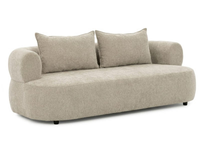 Beiges 3-Sitzer-Sofa luxuriöses Stoffsofa Polstermöbel für das Wohnzimmer