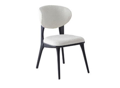 Stuhl Modern Weiß Schwarz Elegant Esszimmerstuhl Polstersessel