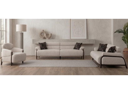 Sofa Set Sofa Sessel weich bequem schön modern weiß
