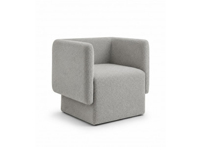 Weicher moderner Design Sessel mit runden Formen und Strukturpolster