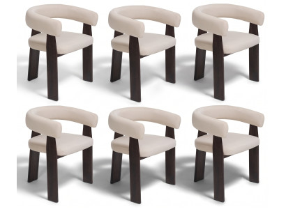 Stühle Modernes Design Weiss Leder Holz Zeitlos Wohnlich Stilvoll