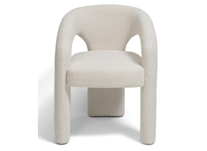 Stuhl Modernes Design Weiss Textil Komfortabel Stabil Elegant Stilvoll