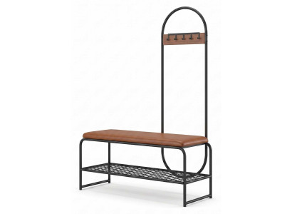 Garderobenbank Metall Bank Haken Ablage Flur modern Design Sitz