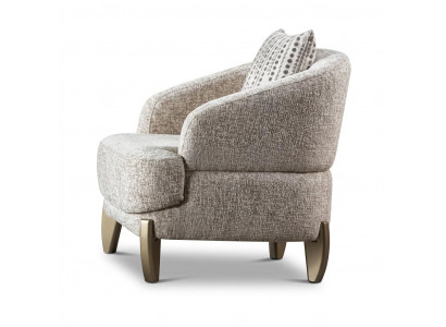 Sessel weich weiß modern neu rechteckig weich Stoff Wohnzimmer
