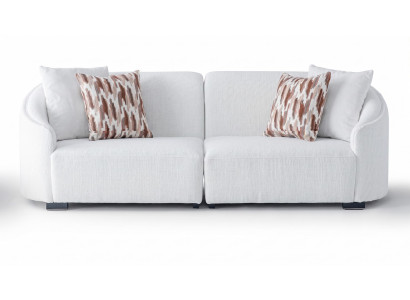 Sofa 3 Sitzer Modern Weiss Elegant Polstersofa Couch Dreisitzer