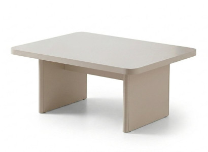 Couchtisch Beige Modern Elegant Niedriger Tisch Stabil Geometrisch