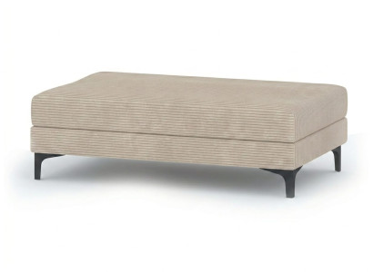 Beiger gepolsterter Hocker rechteckiger Textil-Fußhocker Polstermöbel
