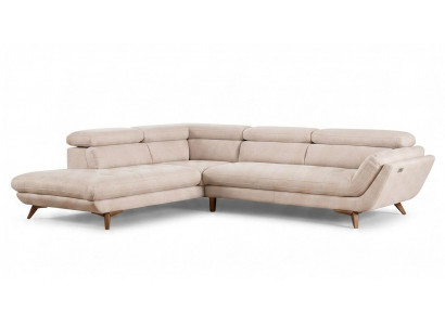 Ecksofa im italienischen Design in Beige modern und elegant