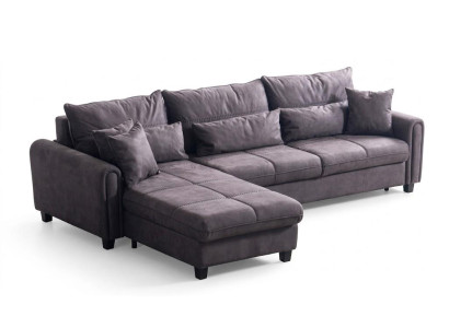 Modernes graues italienisches Ecksofa mit weicher Polsterung
