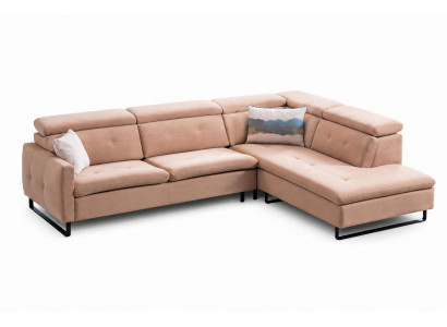 Wohnzimmer Modernes Ecksofa L-form in Beige Luxuriöses Polster Möbel