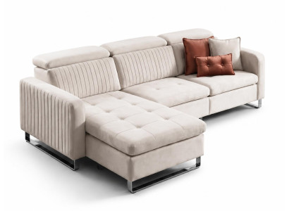 Modernes italienisches Ecksofa mit Chaiselongue und luxuriösem Komfort