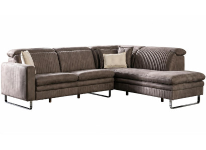 Modernes  Ecksofa L-form Grau mit luxuriösem Komfort Eleganter Polstermöbel