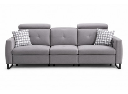 Wohnzimmer Italienischer Grau Sofa 3 Sitzer Luxuriöses Polstersofa Moderner