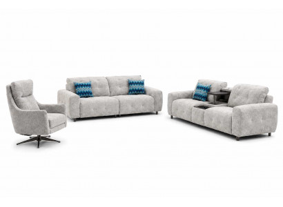 Sofa Set 2+2+1 Sitzer Wohnzimmer italienische Sofagarnitur Eleganter Möbel