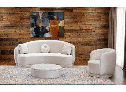 Stilvolle Sofagarnitur Dreisitzer Polstersessel Exklusives 2tlg Set