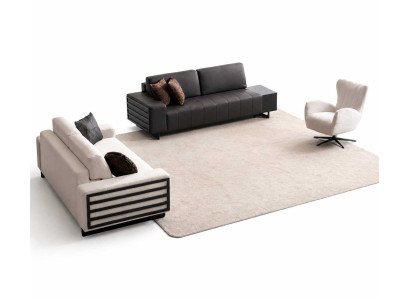 Luxuriöse Wohnzimmer Garnitur 3+3+1 moderne italienische Polstermöbel Set