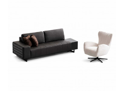 Wohnzimmer Möbel 3-Sitzer Sofa und Sessel im Elegantes italienischen Stil