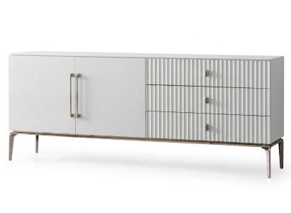 Sideboard Modern Weiß Elegant Strukturiert Funktional Premium Edel