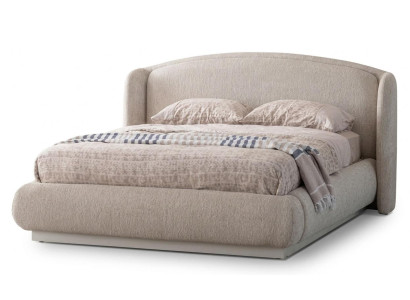 Bettgestell Modern Beige Weich Schlicht Massiv Bequem Ergonomisch