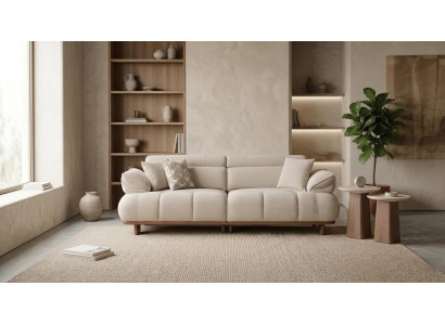 Couchgarnitur Beistelltisch Modern Beige Design Couch Polstergarnitur Luxus