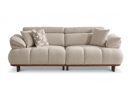 Sofa Modern Beige Elegant Polstersofa Design Couch Wohnzimmer Möbel