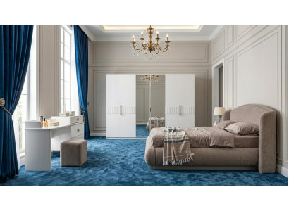 Schlafzimmer Set Bettgestell Schrank Kommode Modern Minimalistisch