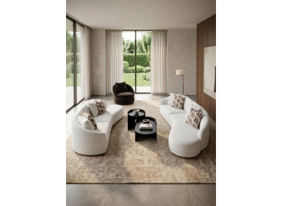 Sofagarnitur Set Modern Weiss Schwarz Elegant Couchtisch Sessel