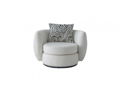 Sessel Sitzer Modern Weiss Creme Elegant Lounge Couch