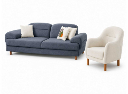 Komfortabel Sofa Set 3+1 Sitzer Wohnzimmer Luxusmöbel Elegant Sofagarnitur