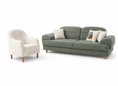 Elegant Wohnzimmer Set 3+1 Sitzer Luxusmöbel Komplettes Sofagarnitur