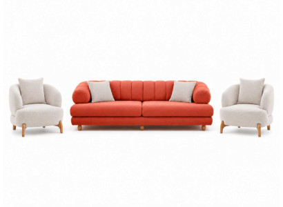 Modernes bequemes Wohnzimmer-Set 3+1+1 Sitzer Sofa Luxus-Stil