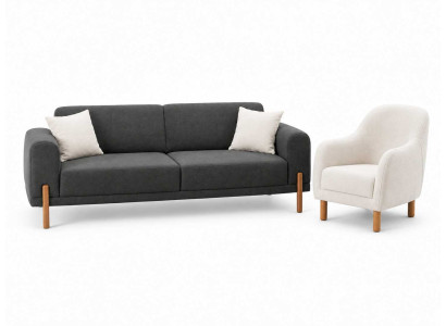 Elegantes Wohnzimmermöbel 3+1 Sitzer modernes Sofagarnitur Polstersofa