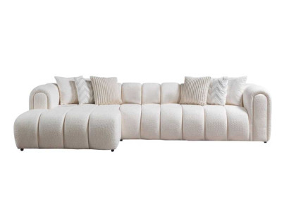 Bequemes stilvolles weißes Ecksofa im modernen Design