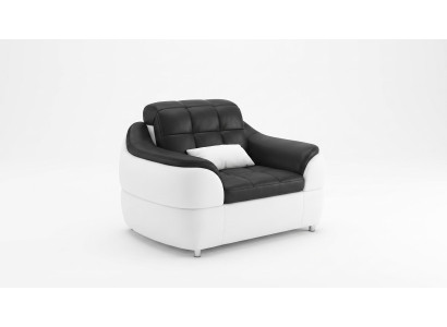 Sessel Modern Weiß Schwarz LED Premium Sessel Relaxsessel Komfort *
