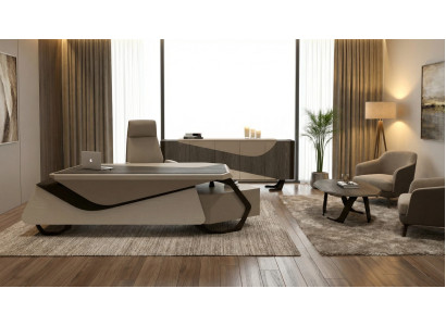 Executive Büro Set Schreibtisch Sideboard Couchtisch Modern