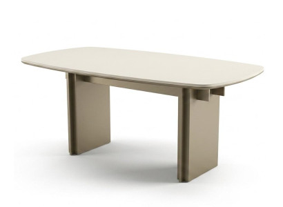 Esstisch Modern Beige-grau Ausziehbar Elegant Funktional Geometrisch
