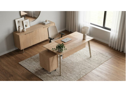 Eleganter Büro-Set Exklusiver Schreibtisch Luxus Kommode Sideboard