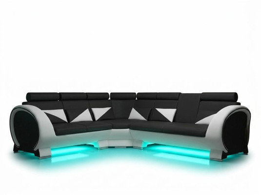 Canapé d'angle Canapé d'angle DESIGN * Choix de couleur * CANAPÉ Cuir COUCH CUIR CANAPÉ EN CUIR ENSEMBLE EN CUIR