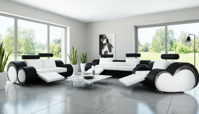 CANAPÉ EN CUIR 321 Ensemble de canapés 3 places ENSEMBLE RELAX UPHOLSTERY SET CANAPÉ SET
