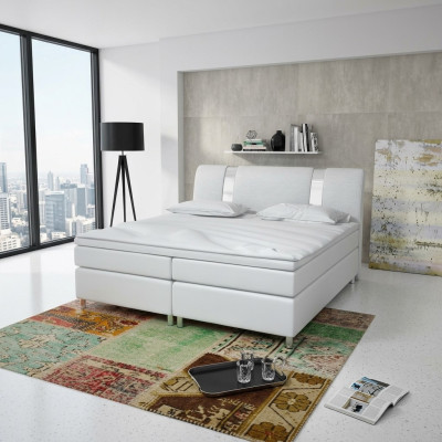 Lit sommier à ressorts Box Hôtel Lit avec Visco & Matelas Lit en cuir Lits Lits doubles