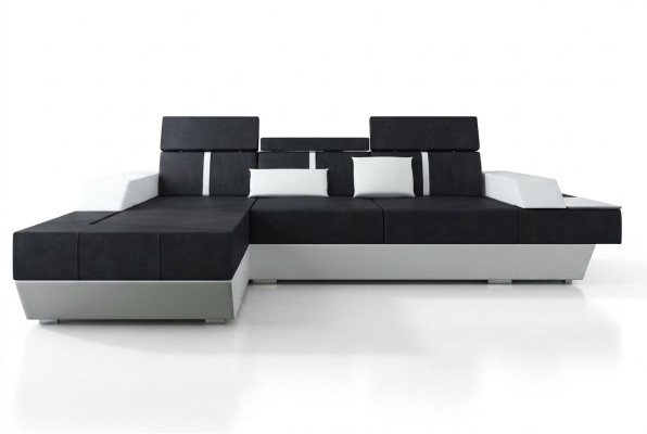 Canapé en tissu Canapé d'angle Tissu Tissu Paysage de vie Rembourrage neuf Canapé en tissu Sofa Canapé