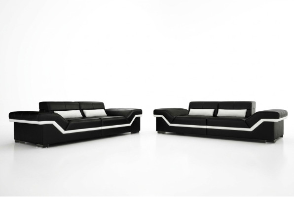 CANAPÉ EN CUIR GRAND CANAPÉ 3 + 3 CANAPÉ DESIGN Ensemble de canapés en cuir NOUVELLE SOFAGARITUR