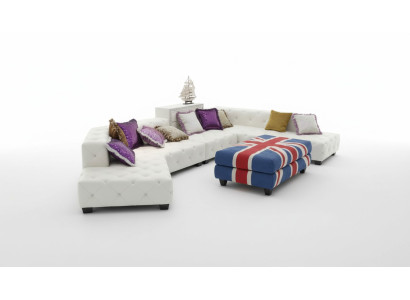 Designer Chesterfield Ecksofa Luxus Couch Polster Ledersofa Wohnlandschaft Sofa