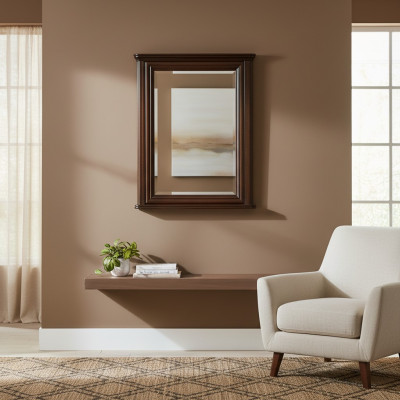 Cadre en bois véritable de designer R Miroir XXL 107x71 Miroir - Modèle W-L3