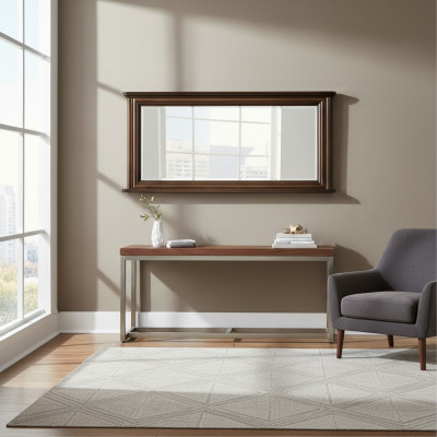 Cadre en bois véritable de concepteur classique - Miroir XXL 157x71 - Modèle W-L1